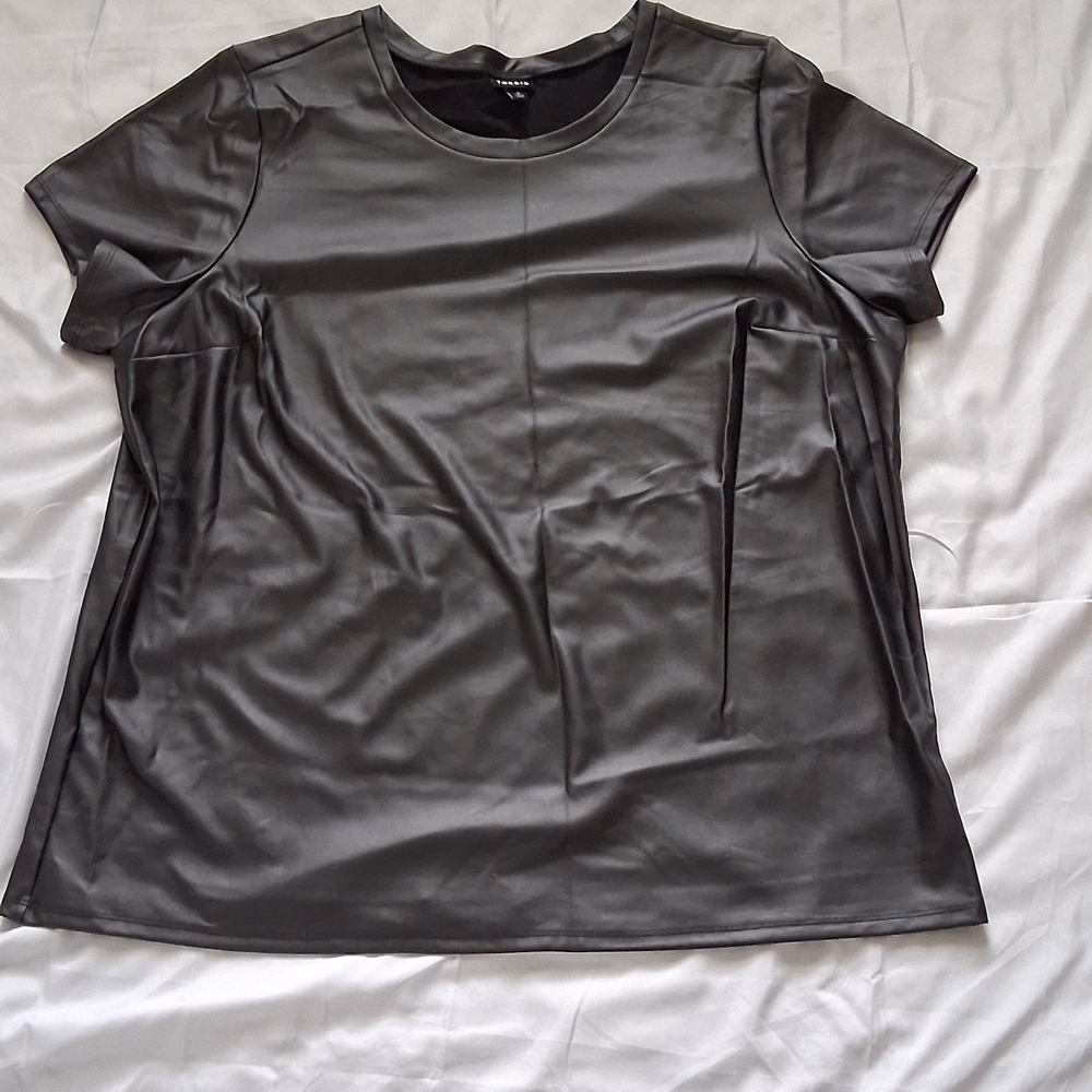 Torrid Black Faux Leather Top